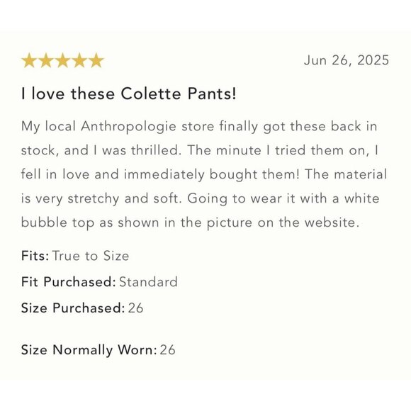 NWT Size 26 -The Colette Magic Fabric Crop Wide-Leg Pants by Maeve (NWT US$ 130) - Picture 2 of 16